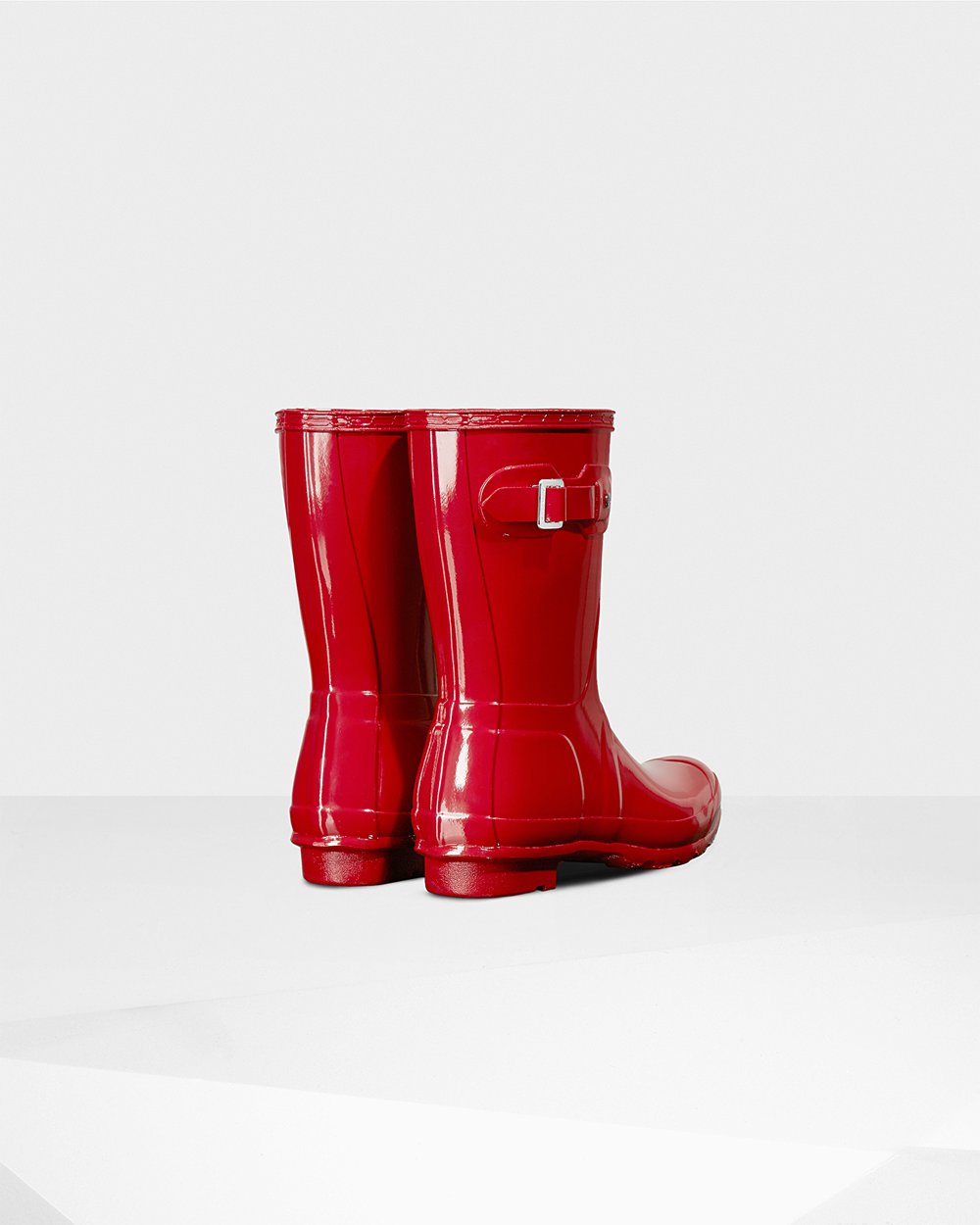 Womens Hunter Short Rain Boots Red - Original Gloss - 2608541-LR